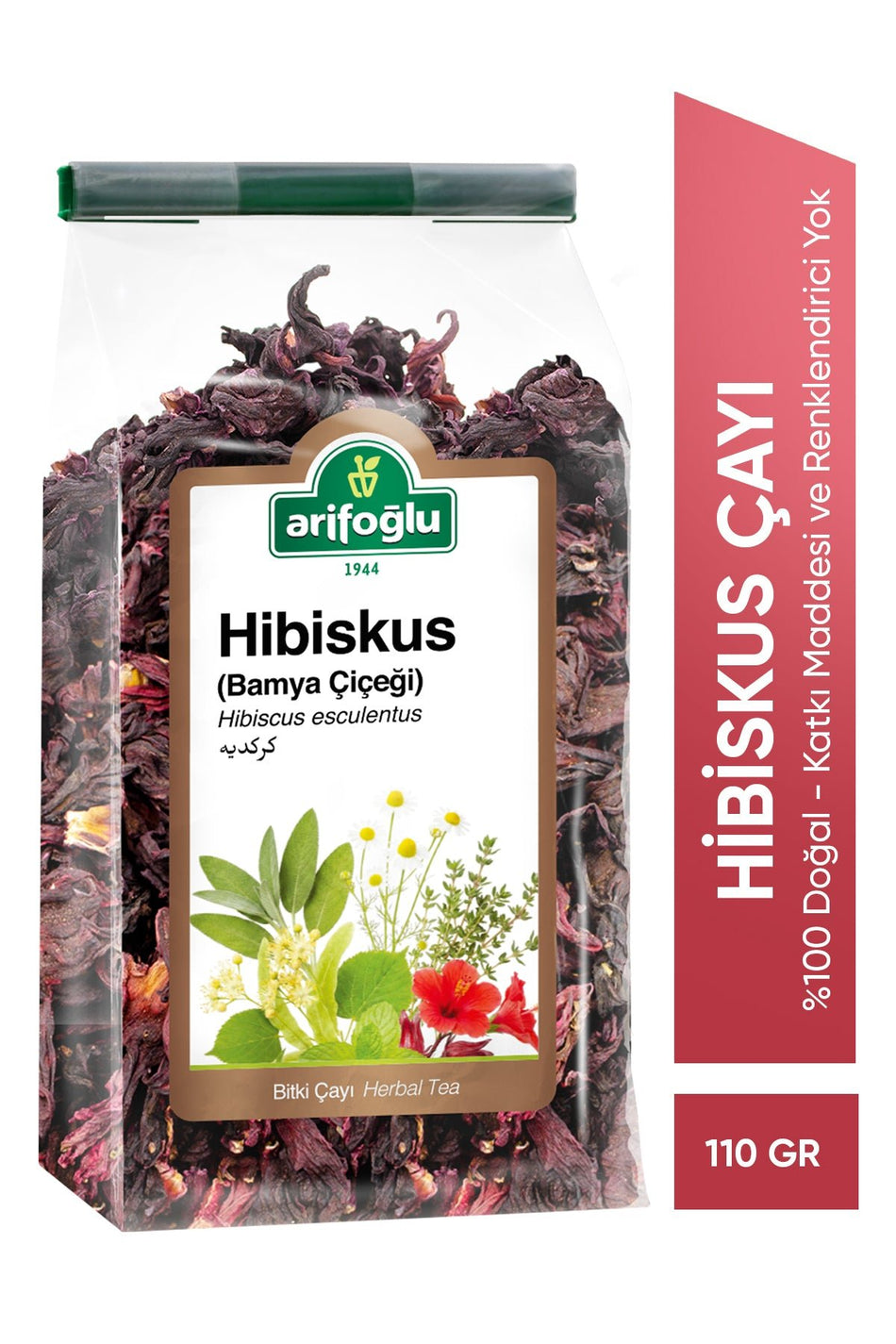 Arifoglu Hibiscus, Pomegranate Blossom, Okra Blossom, Mecca Rose 110 gr. - MALLTURK
