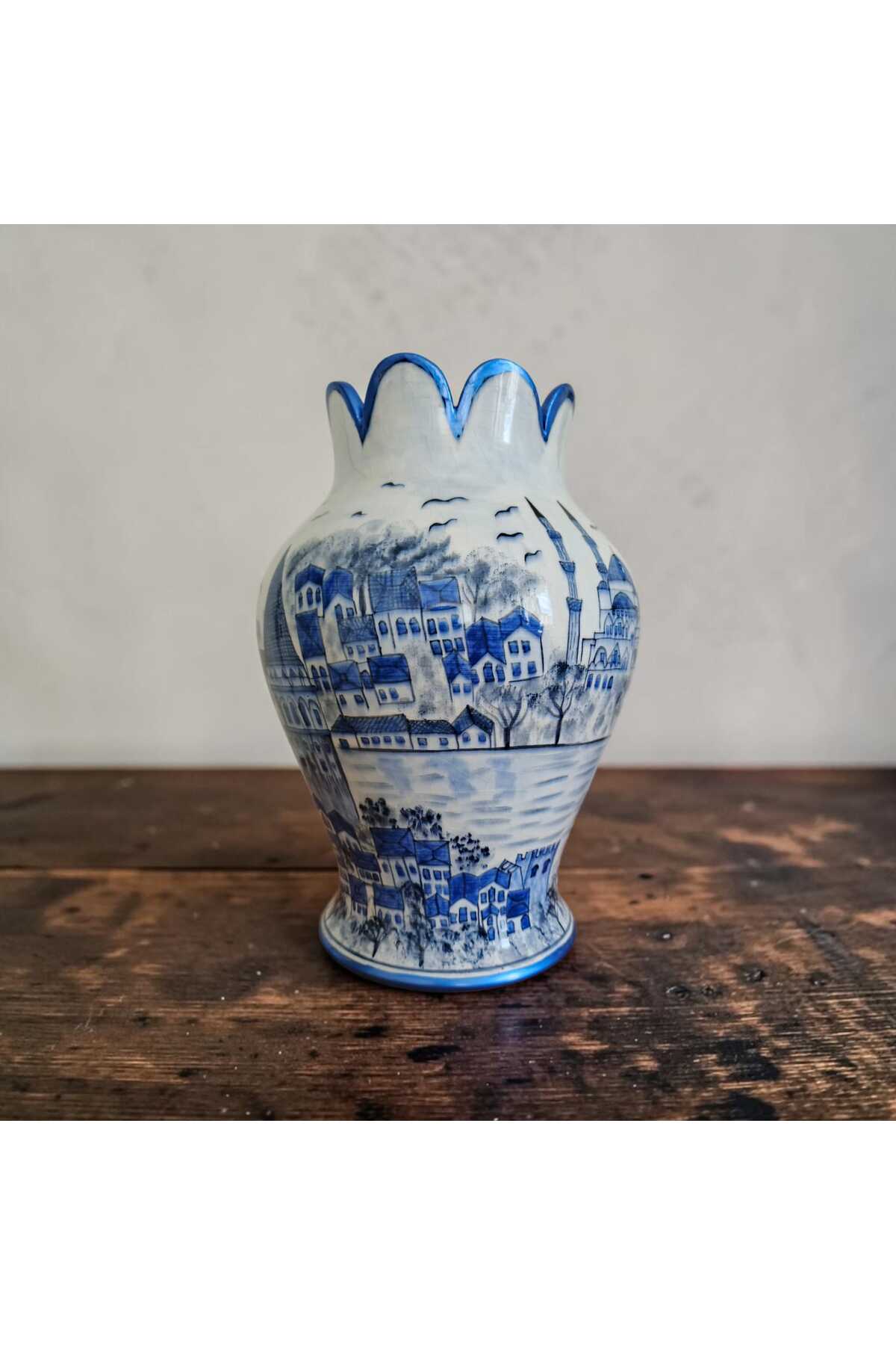 Sema Cini Handmade Ceramic 30 cm Vase - MALLTURK