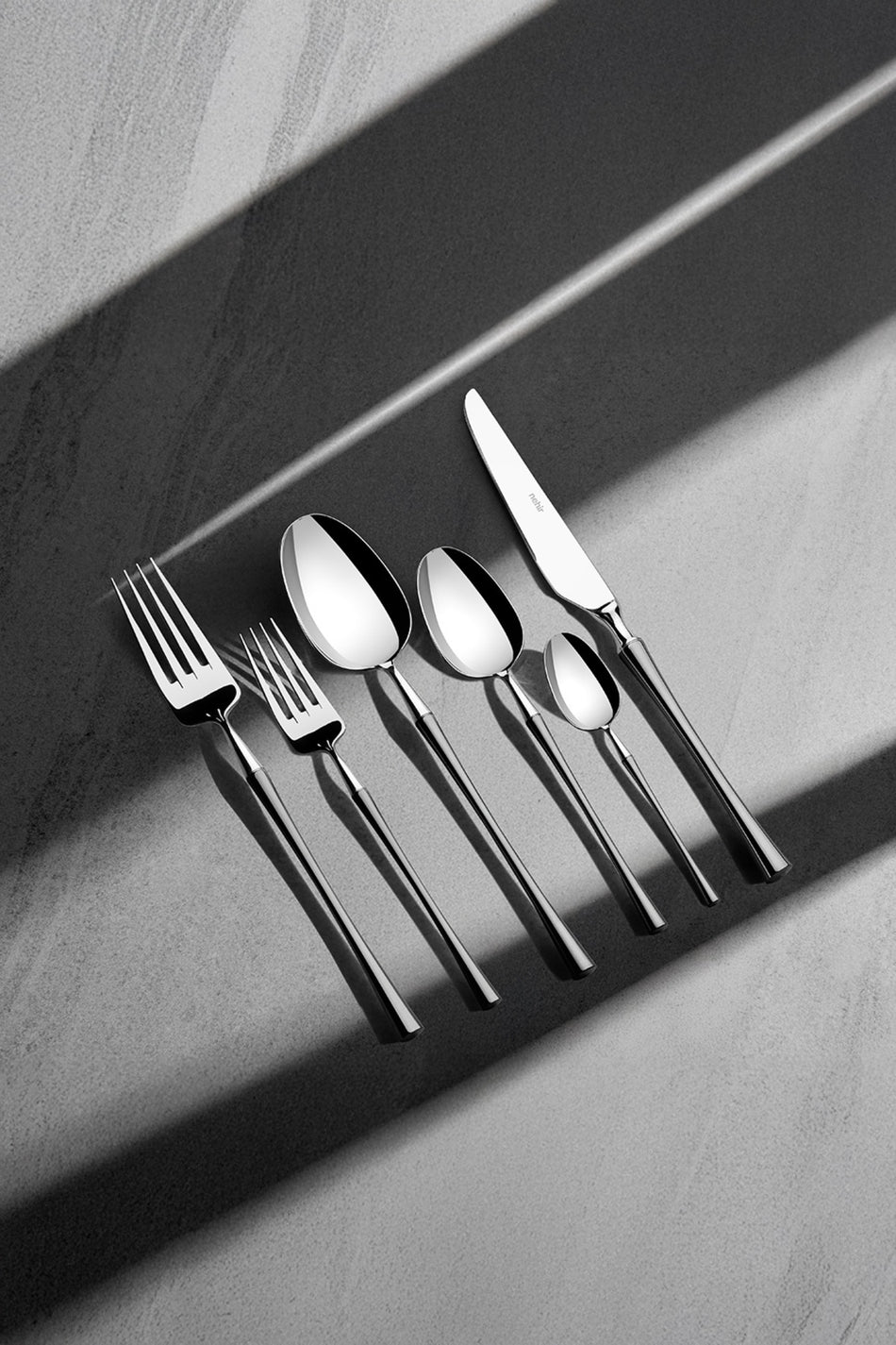 Nehir marbella Satin 12 Place Setting 72 Piece Boxed Flatware Set - MALLTURK