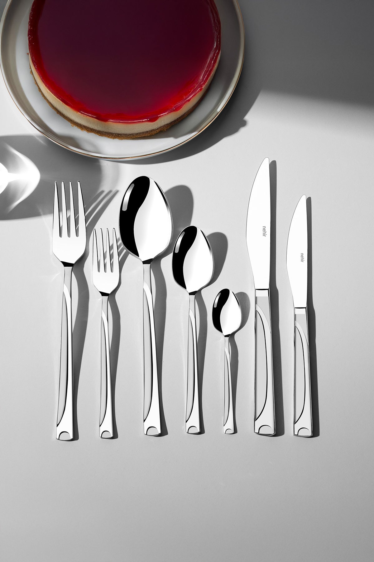 Nehir fiesta Satin 12 Place Setting 84 Piece deri Boxed Flatware Set - MALLTURK