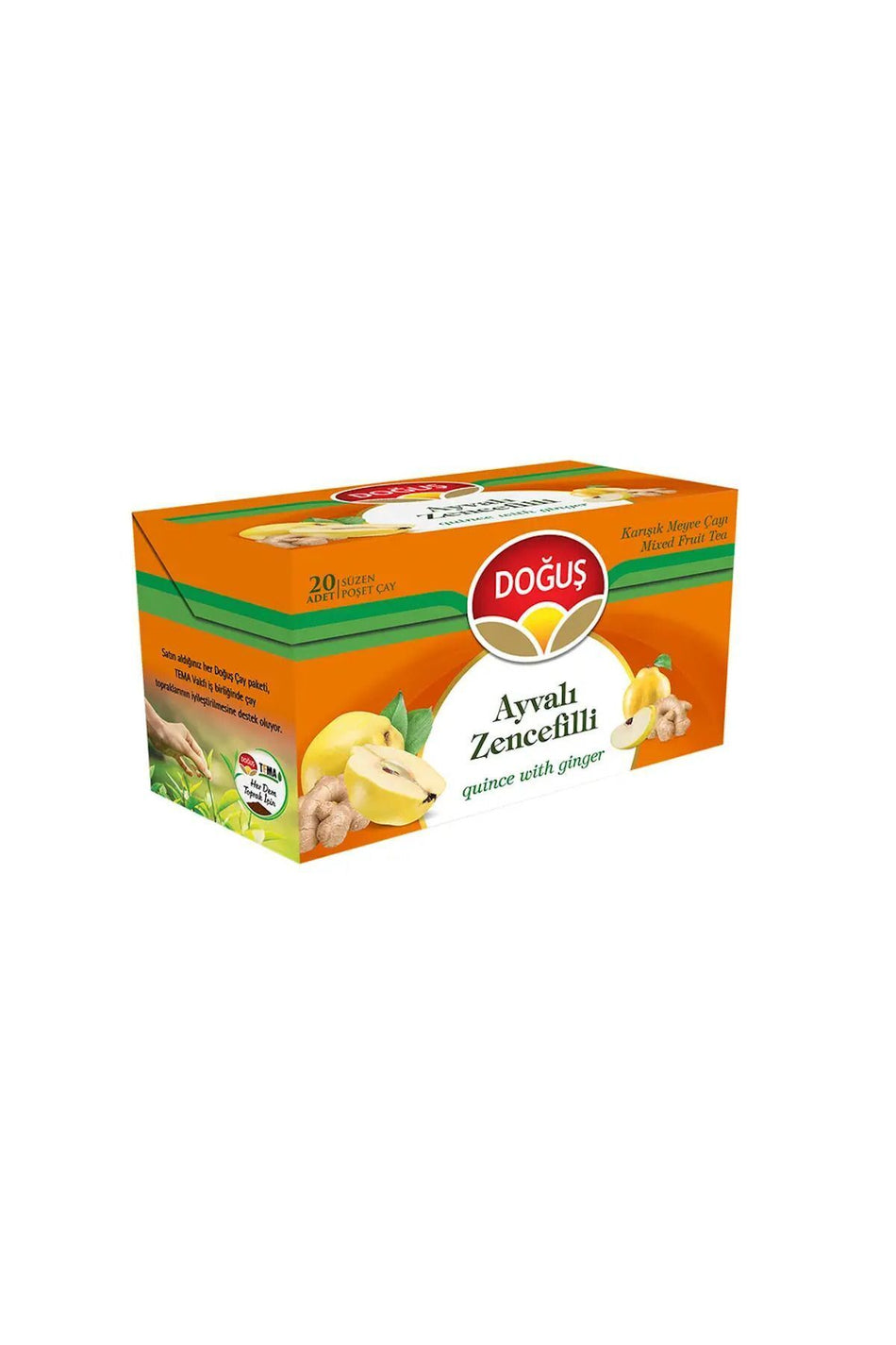 Chá de frutos mistos de marmelo e gengibre Dogus, 20 saquetas x 4 embalagens