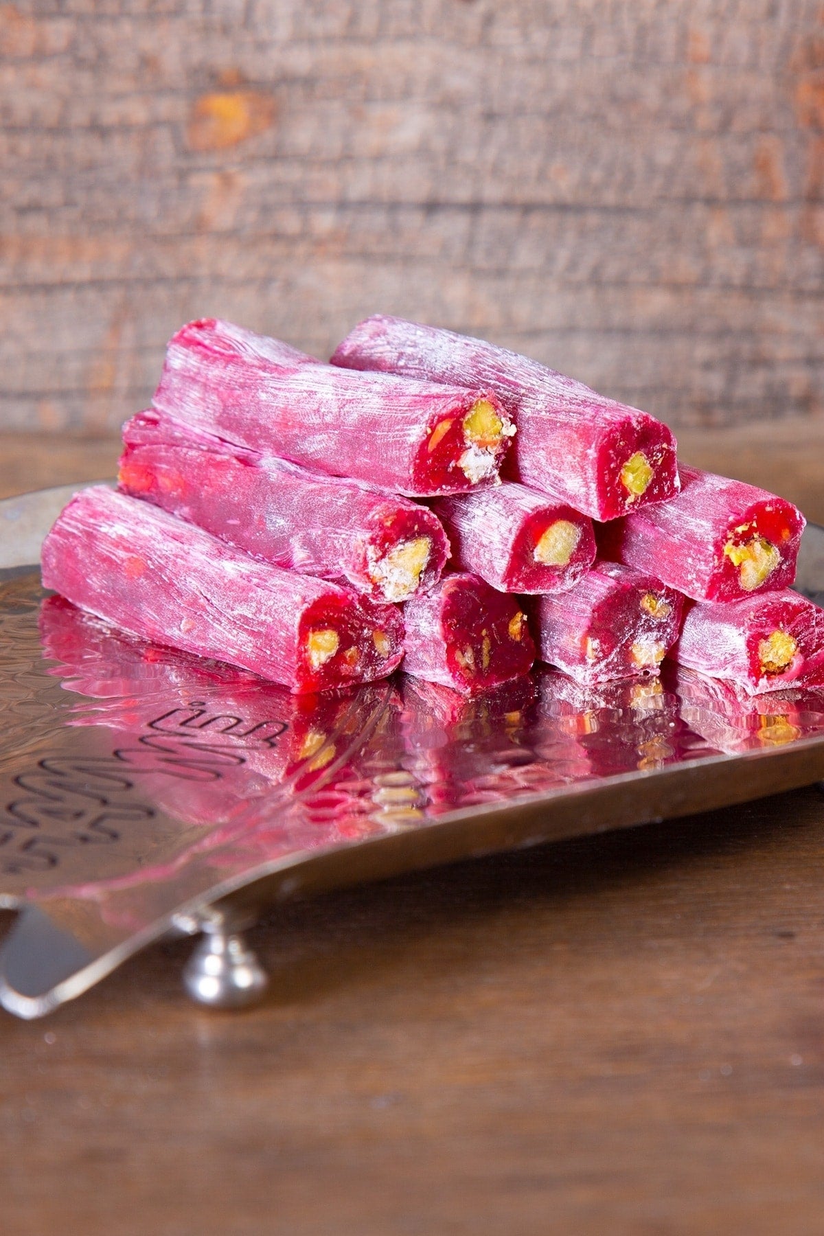 HAMME Pistachio Pomegranate Flavored fitil Turkish Delight 500 g - MALLTURK