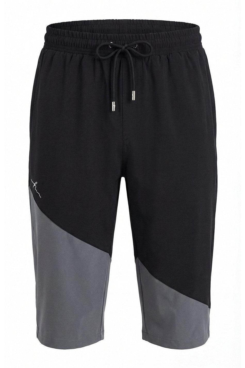 Hasema Black Grey Long Men's Pool and Beach Shorts 6007