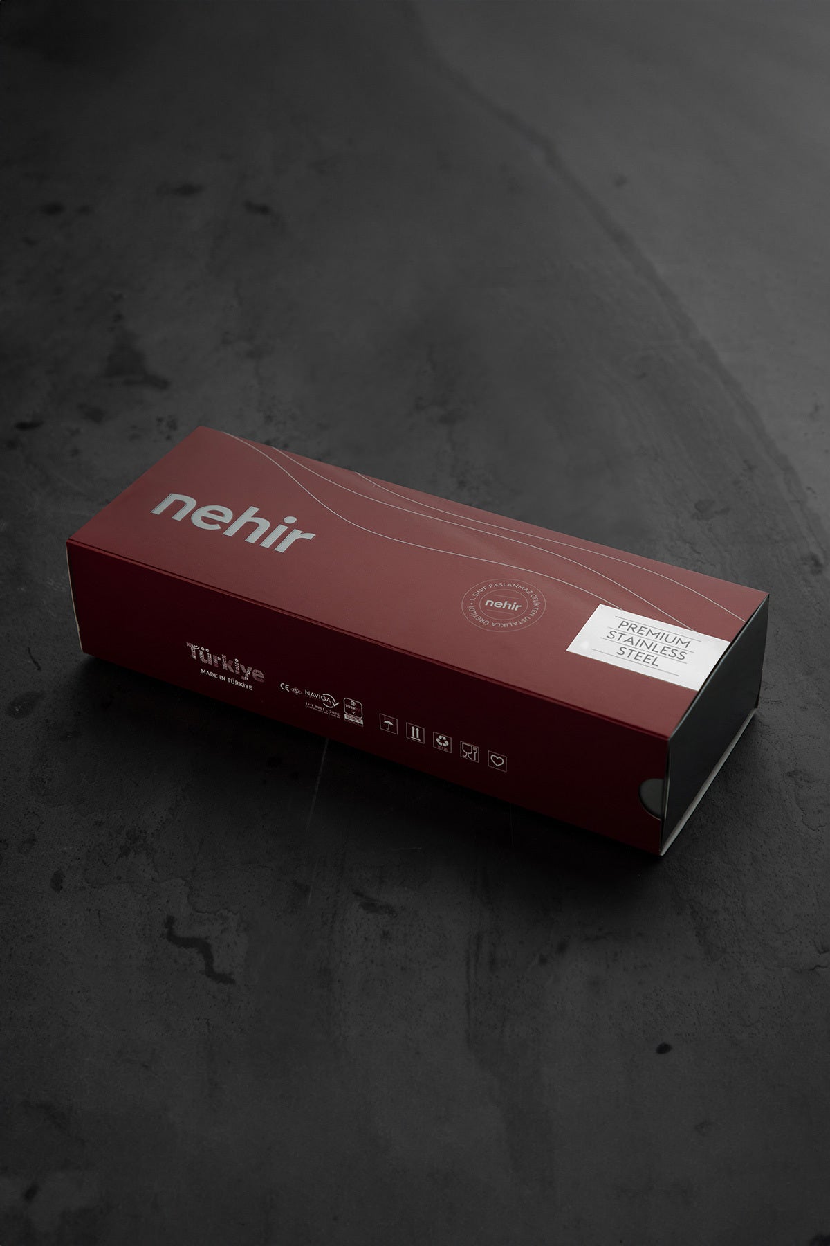 Nehir dalyan Plain 5 Piece Boxed Stainless Steel Serving Utensil Set - MALLTURK