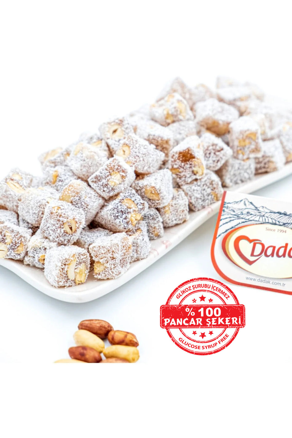 Dadak Turkish Delight and kuruyemis dadak Peanut Mini Turkish Delight 1 kg - MALLTURK