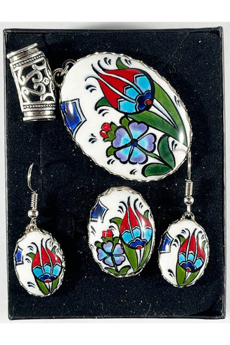 Cini Evi Special Tulip Tile Jewelry Set - MALLTURK