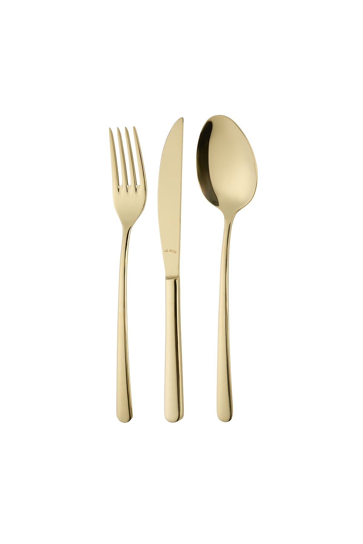 Aryildiz viole gold 24 Piece 6 Place Setting Flatware Set - MALLTURK