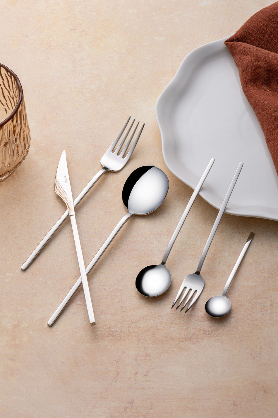 Emsan zeus 36 Piece 6 Place Setting Flatware Set luks Boxed - MALLTURK