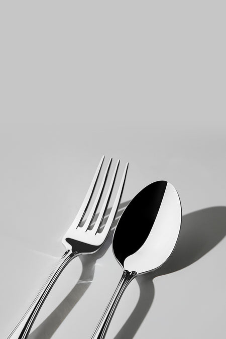 Nehir lalezar Plain 12 Place Setting 60 Piece Boxed Fork Spoon Set - MALLTURK