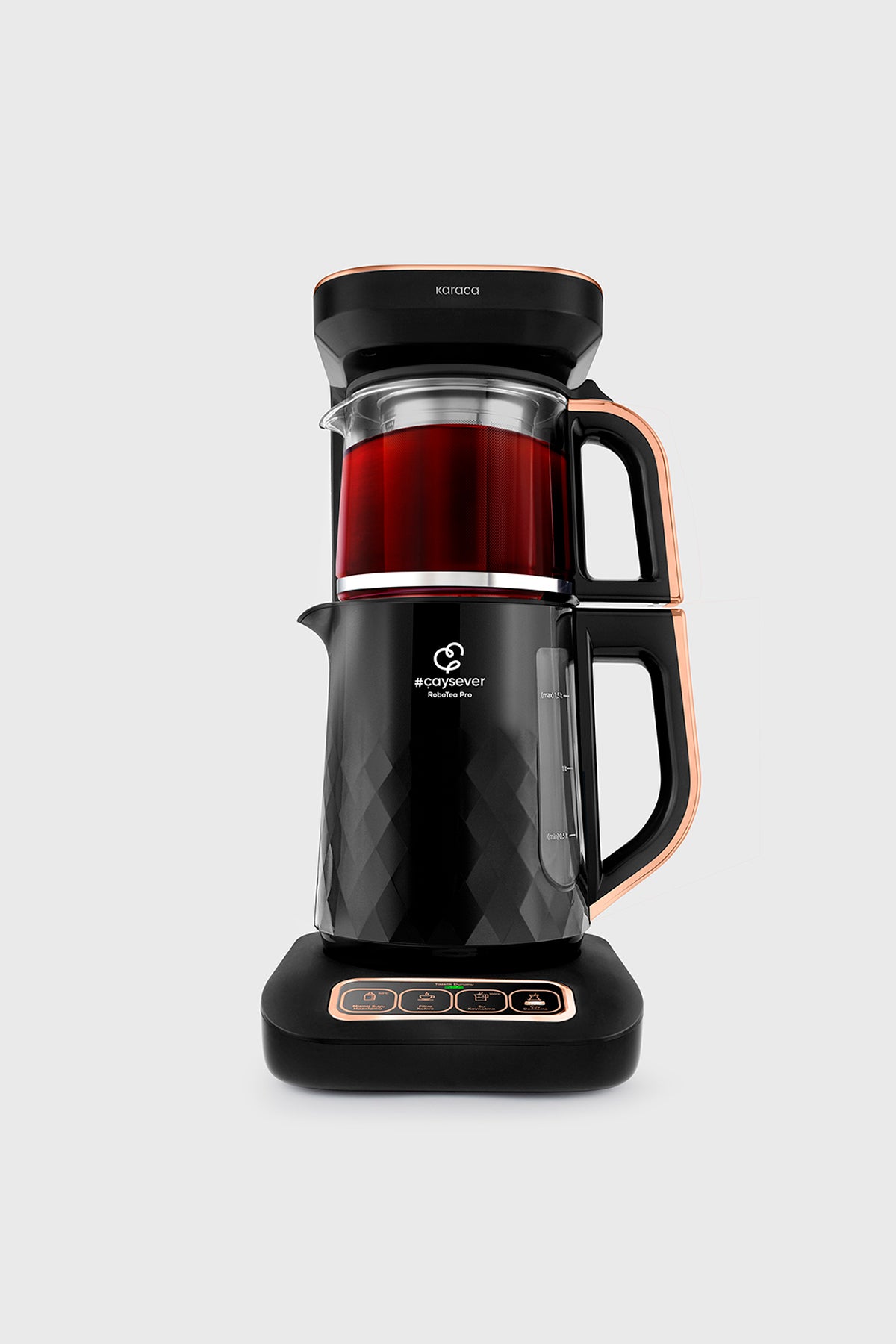 Karaca Robotea Pro Quartz 4 in 1 Talking Tea Maker Black Copper - MALLTURK