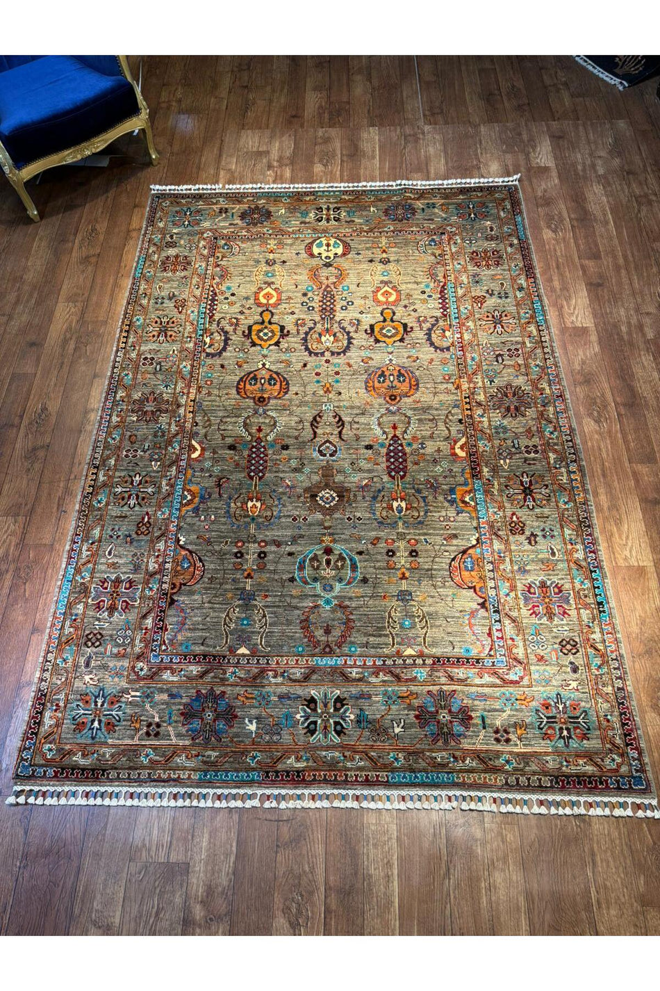 Wool Hand-Woven Afghan Rug