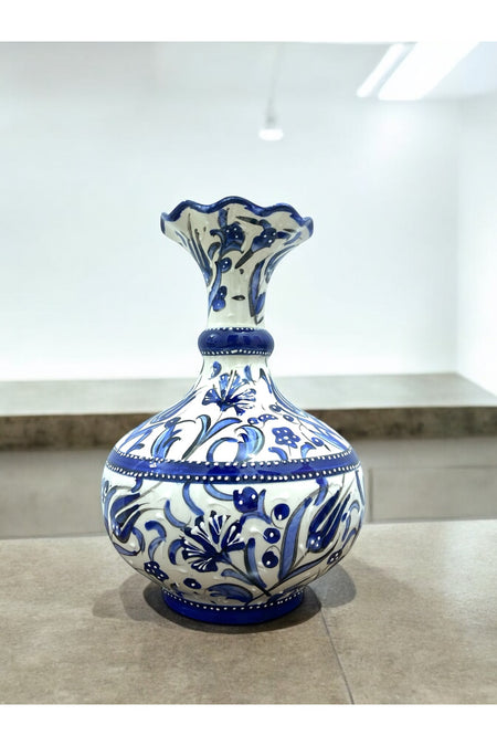 STORESZA Handmade Kutahya Ceramic 25 cm Decorative Vase - MALLTURK