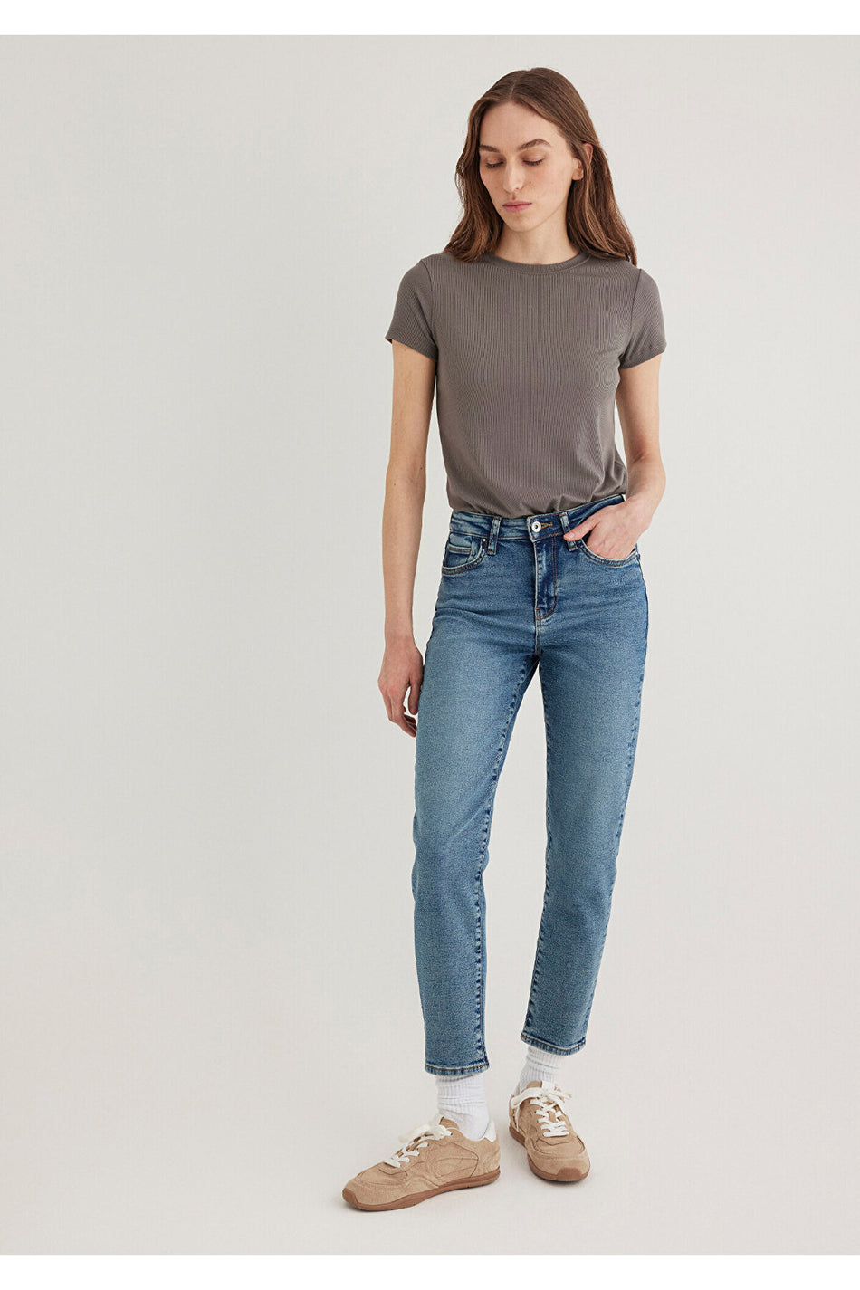 Cindy Gold Shape Misty indigo Mavi Jeans 100277-89183 - MALLTURK