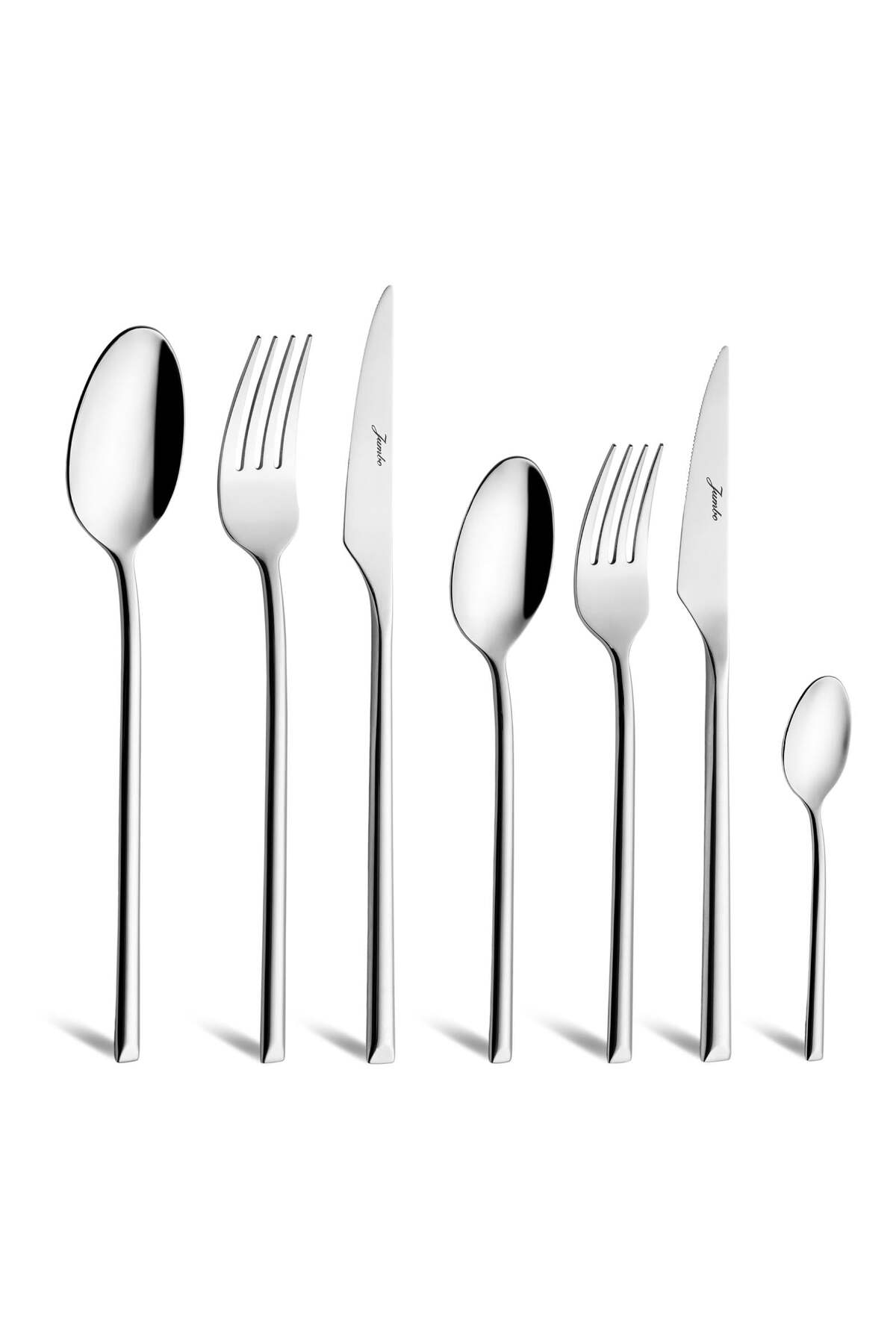Jumbo 2006 84 Piece 12 Place Setting Steel Flatware Set - MALLTURK