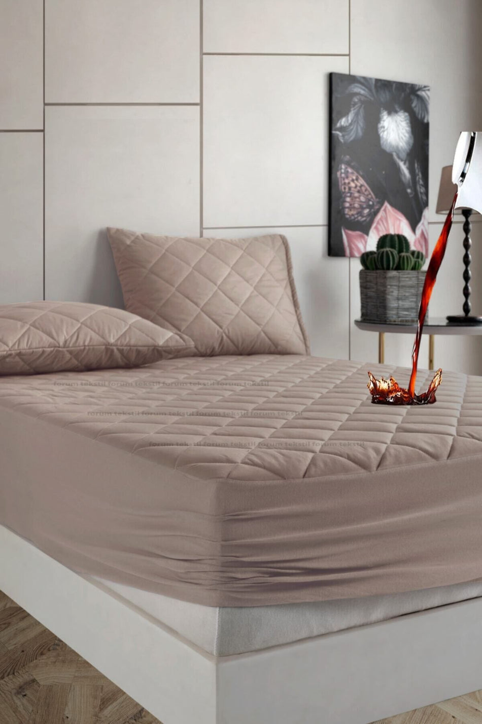 Bella Benita Waterproof Cotton Quilted Fitted Mattress Protector - MALLTURK