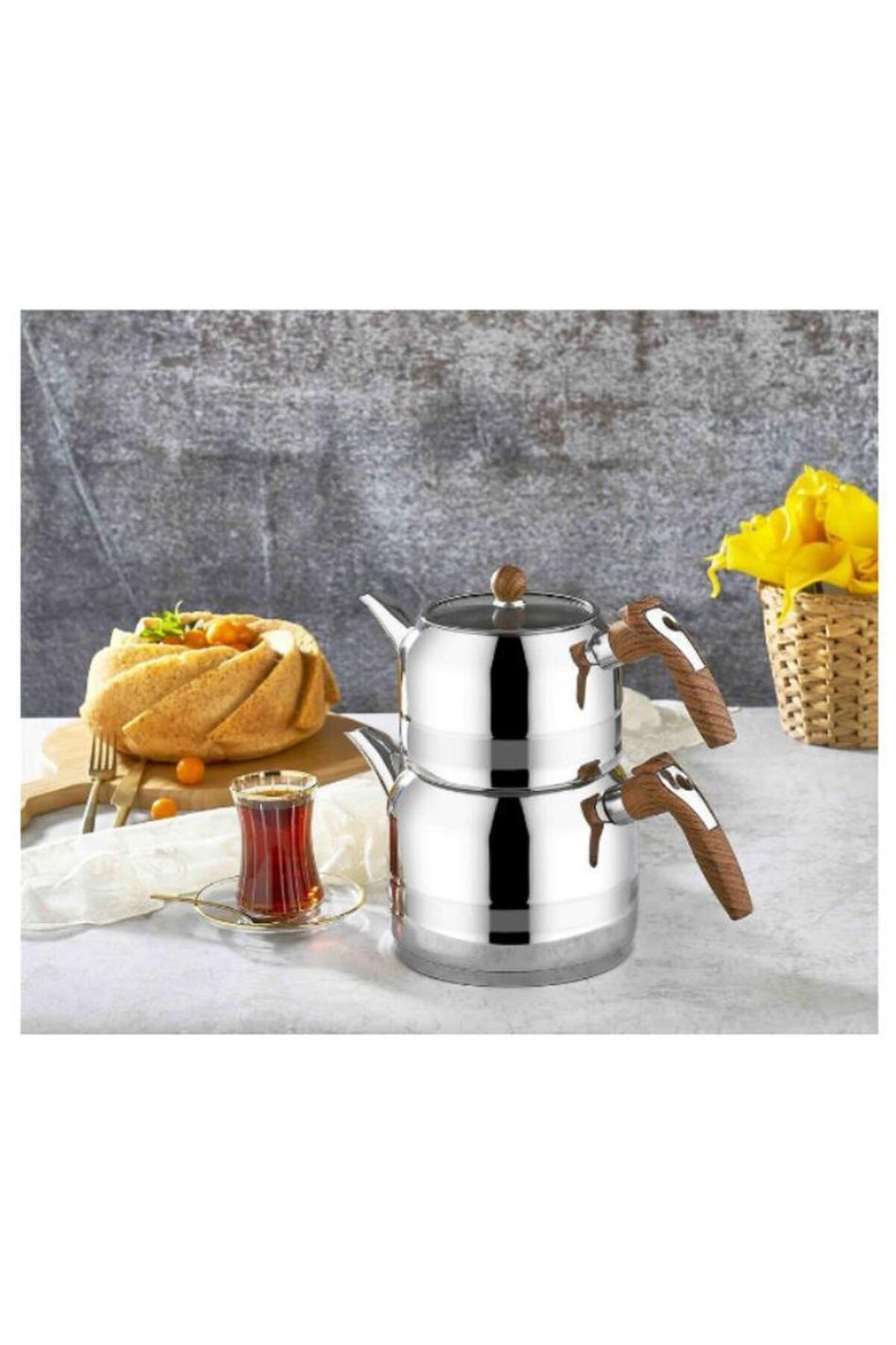 Kahramanlar Rain Mini size Wooden Teapot Set