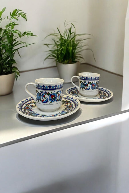Eporselen Topkapi 2-Person 4-Piece Coffee Cup Set - MALLTURK