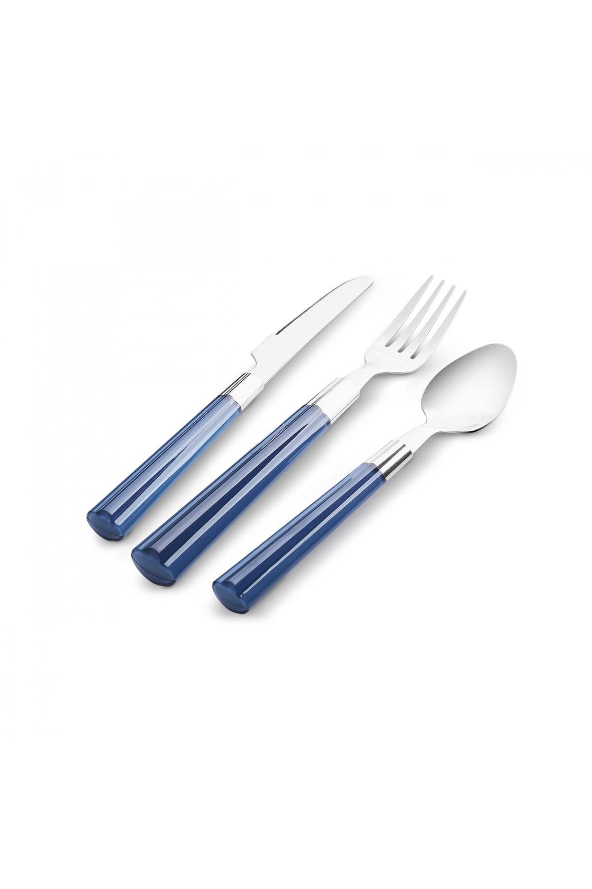 Karaca fluca 18 Piece 6 Place Setting kahvalti Flatware Set mavi - MALLTURK