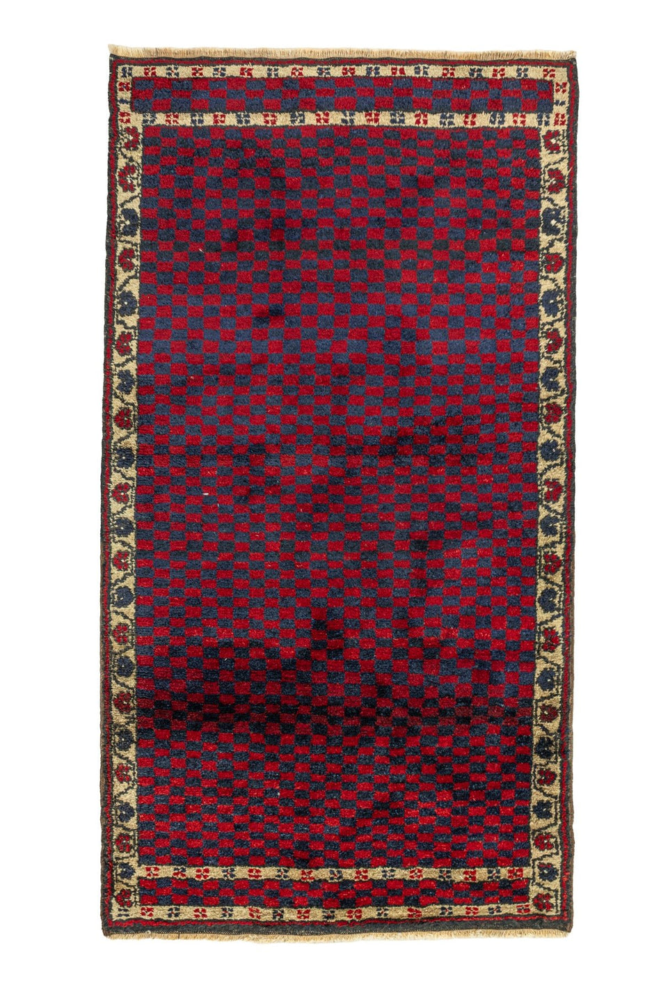 Soho Antiq Karsu Checkered Hand Woven Tulle Carpet 110x198 cm - MALLTURK