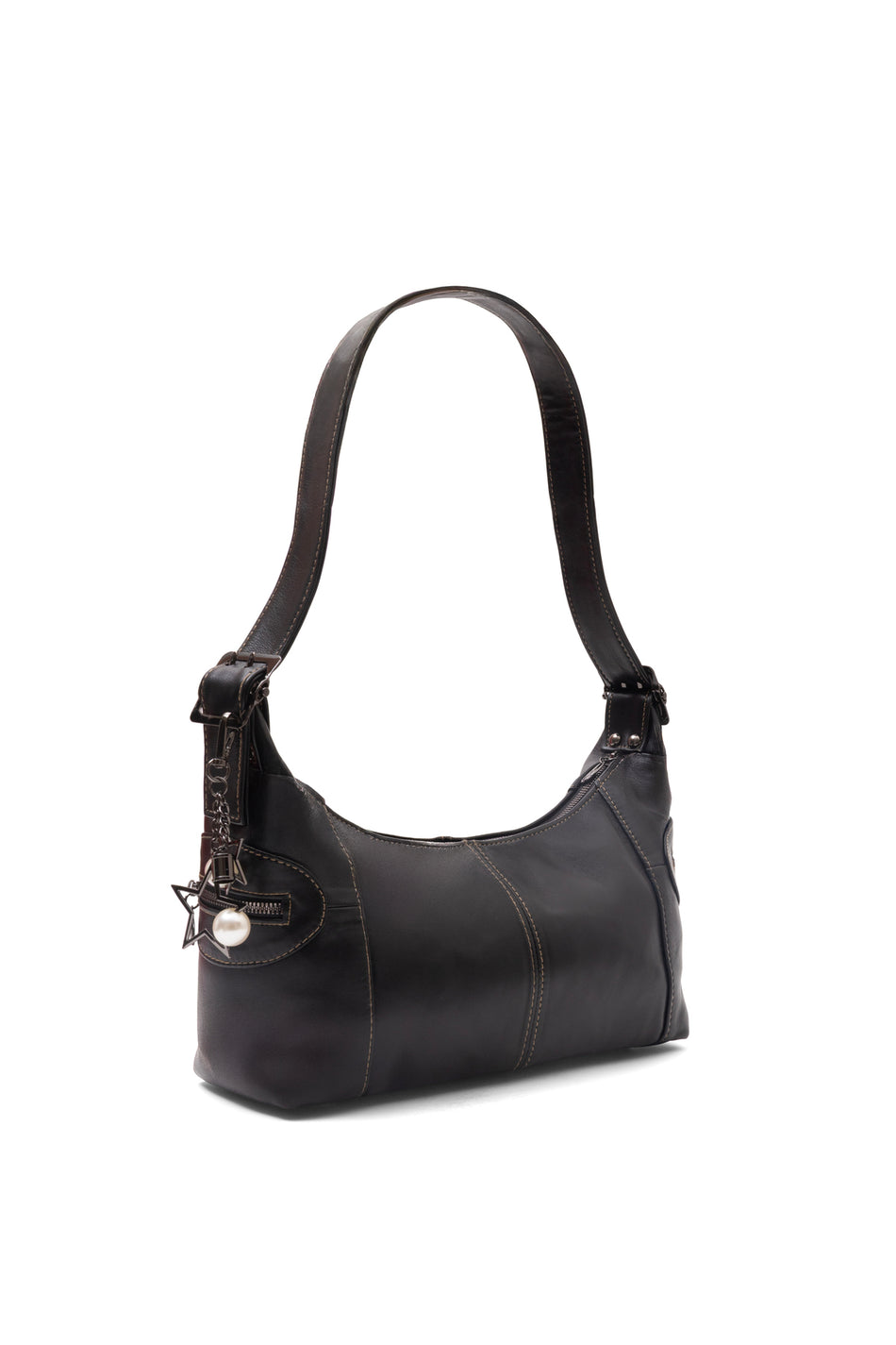 Fubileather Genuine Leather Women's Casual Shoulder Bag Natura Pelle Black