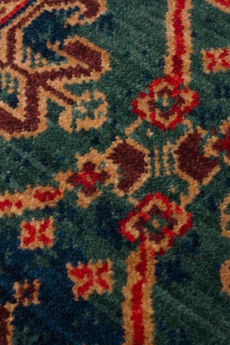 Nesem Rug Boutique Ekohali Kadim Kdm 01 Navy Red Anatolian Motifs Featuring New Zellanda Wool with Produced Handcrafted - MALLTURK