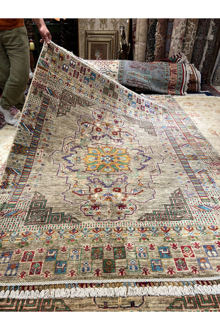 RD RAMAZAN DAG Hand Rug Art Hand-Woven Afghan Rug Premium Quality Size 185x130