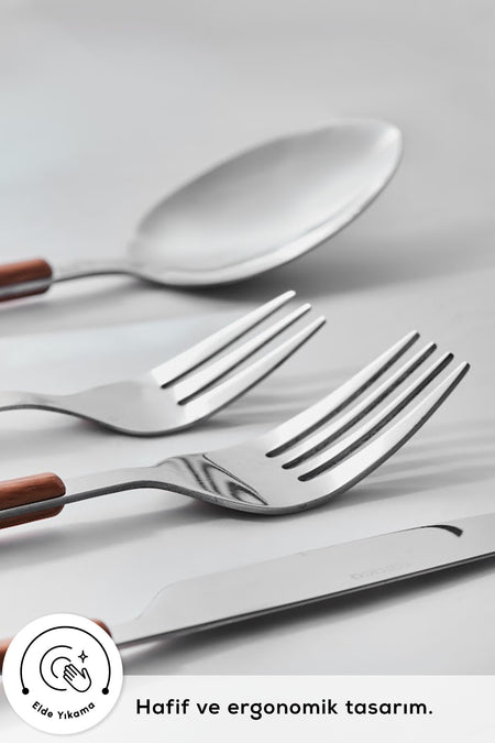 Karaca melia 24 Piece 6 Place Setting Flatware Set - MALLTURK