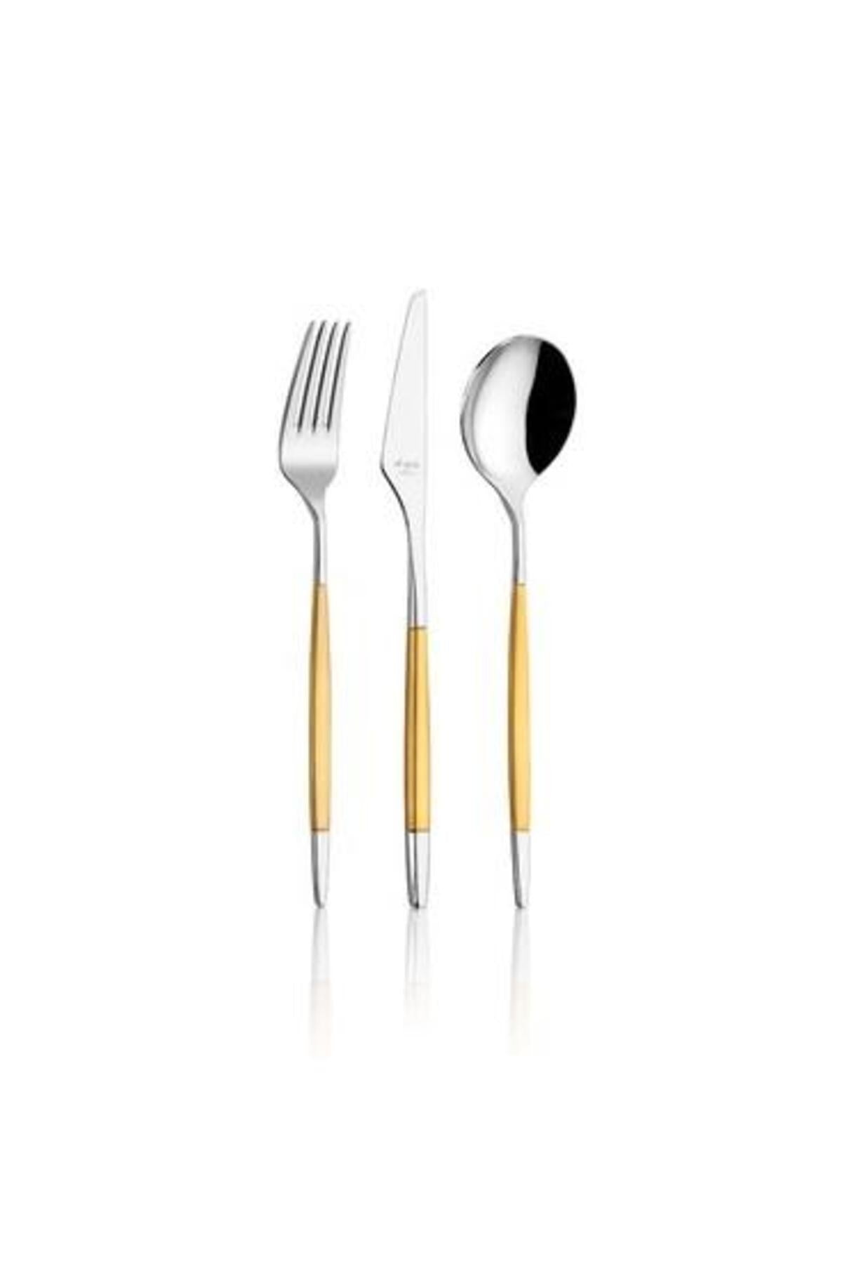 Aryildiz qubra mat plus altin prestige 84 Piece Flatware Set - MALLTURK
