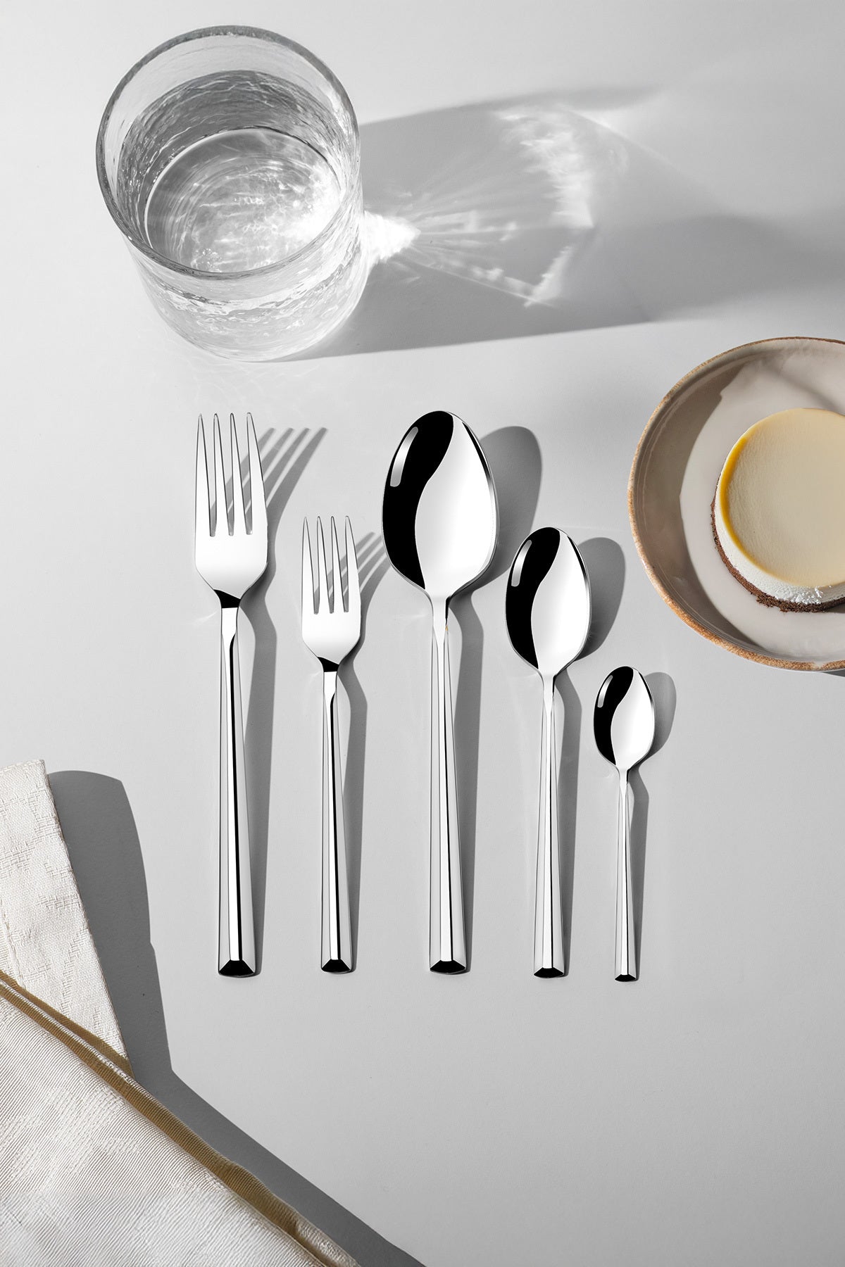 Nehir milano Plain 12 Place Setting 60 Piece Boxed Fork Spoon Set - MALLTURK