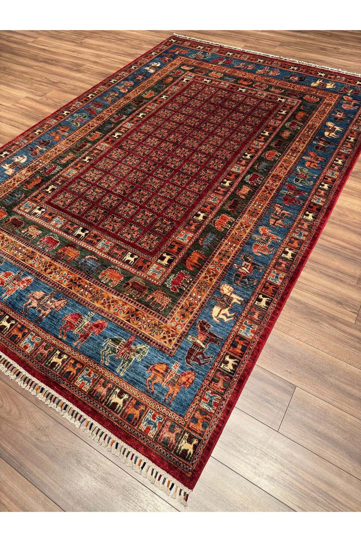 Vog Rug Pazirik Hand-Woven Natural Dye Wool Rug 200x310 Turkish Knot Orijinal Tarihi Pattern - MALLTURK