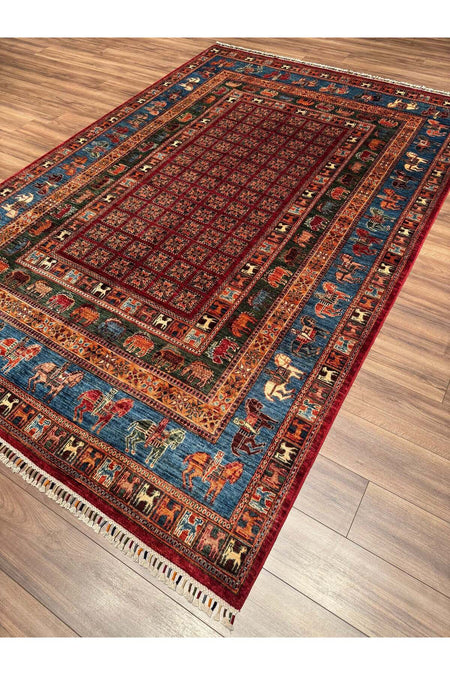 Vog Rug Pazirik Hand-Woven Natural Dye Wool Rug 200x310 Turkish Knot Orijinal Tarihi Pattern - MALLTURK