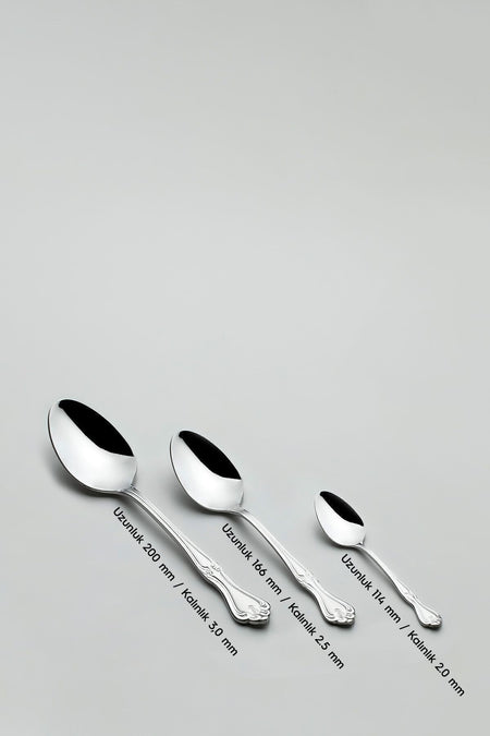 Nehir lalezar Satin 6 Place Setting 36 Piece Boxed Flatware Set - MALLTURK