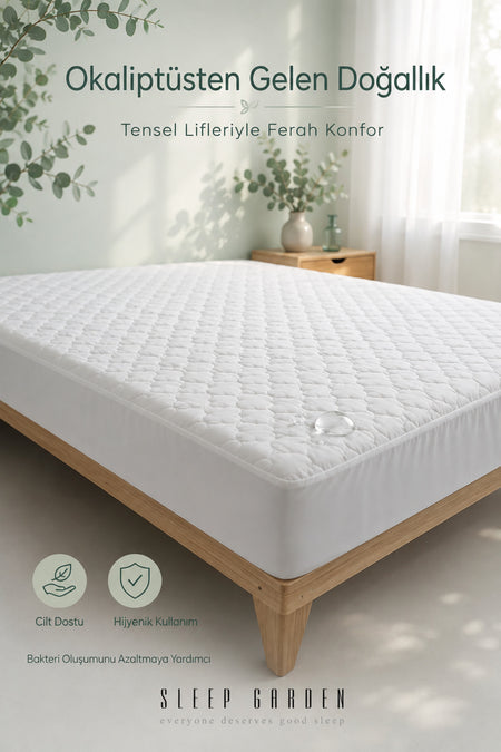 Sleep Garden Natura Collection Waterproof Fitted Mattress Protector - MALLTURK