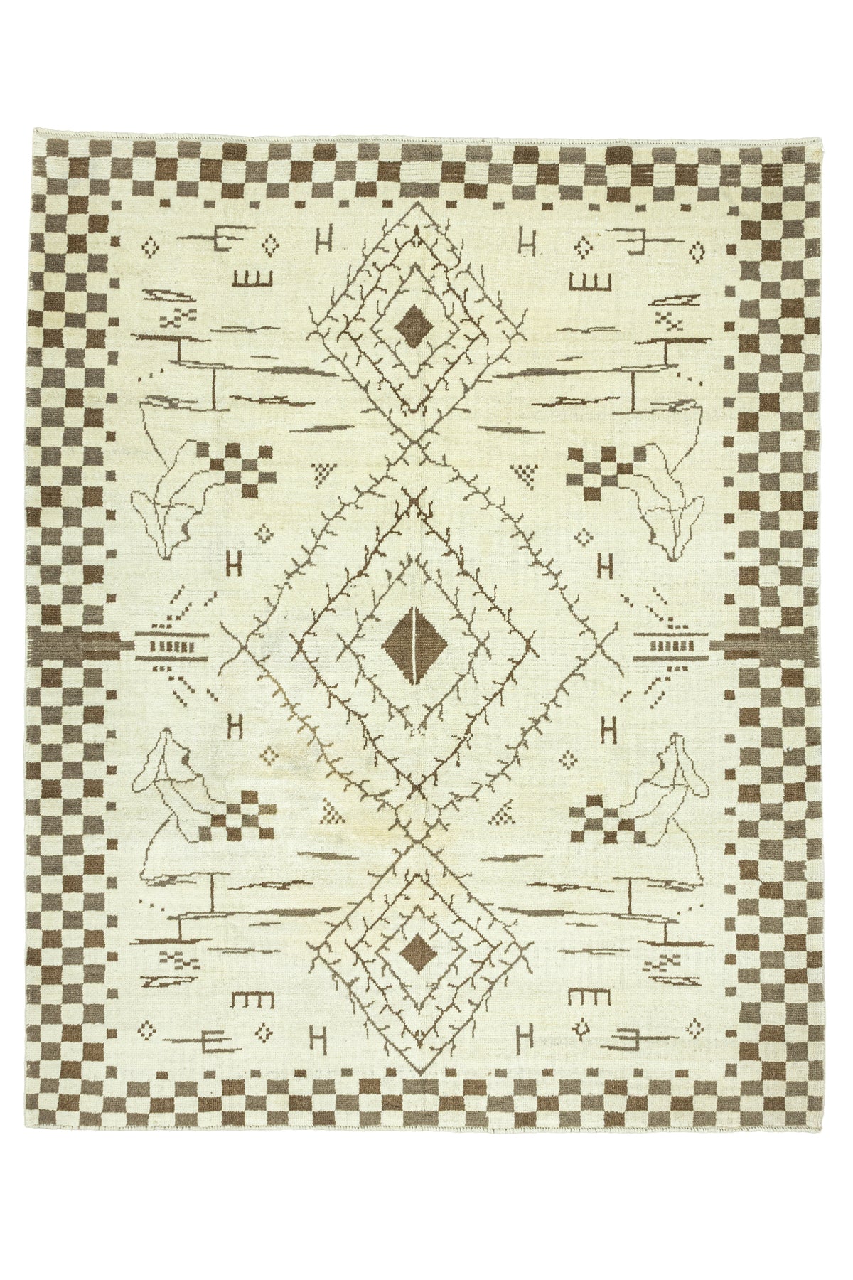 Soho Antiq Jadida Ethnic Pattern Moroccan Hand-Woven Rug 240x286cm - MALLTURK