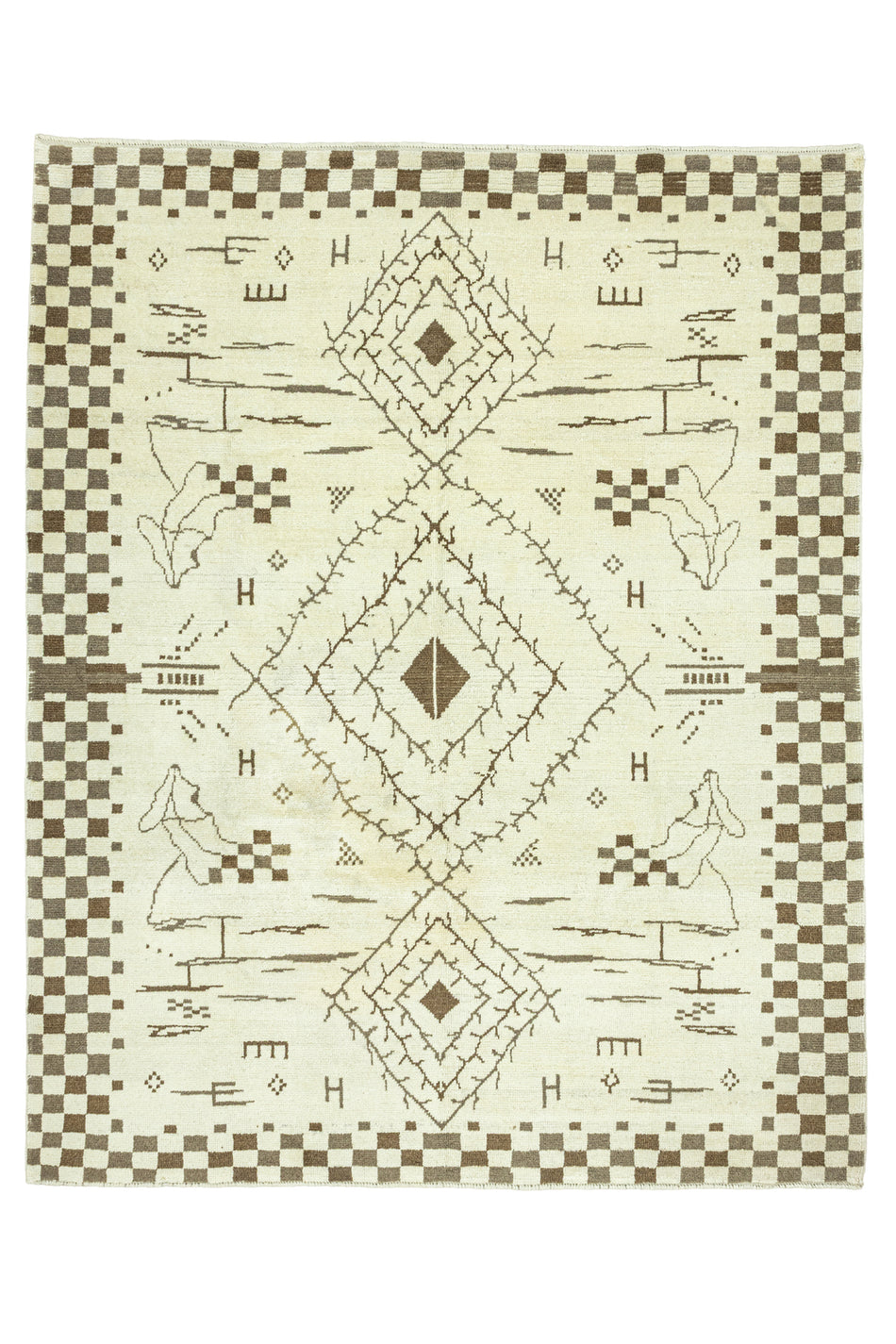 Soho Antiq Jadida Ethnic Pattern Moroccan Hand-Woven Rug 240x286cm - MALLTURK