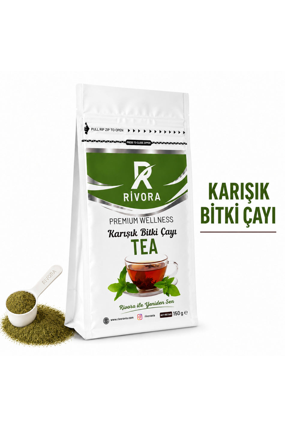 RIVORA Mixed Herbal Tea 150g Herbal Blend Brewed Tea
