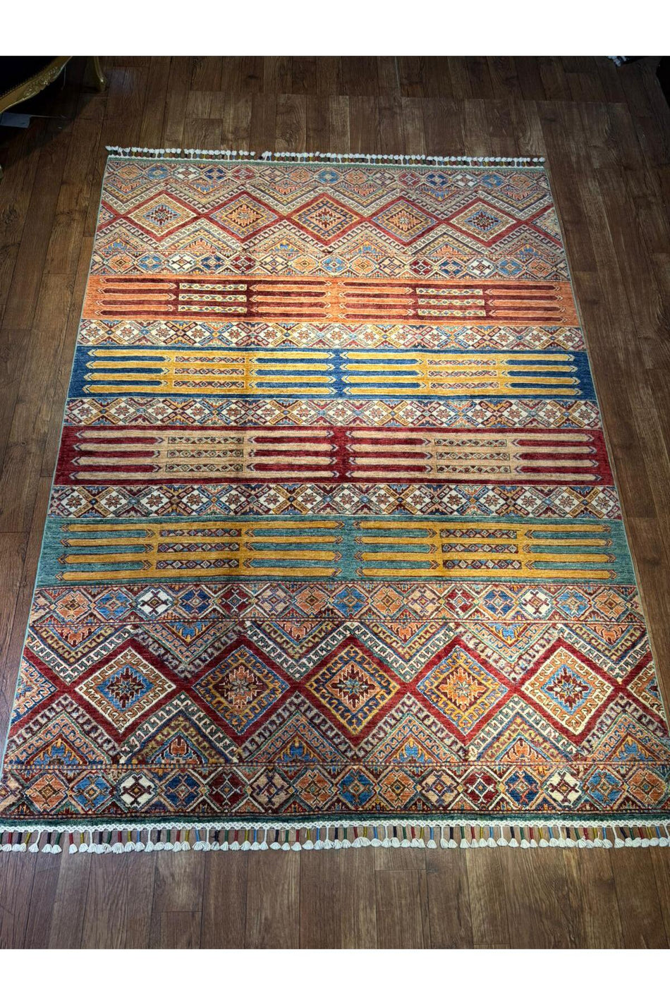 Wool Hand-Woven Afghan Rug