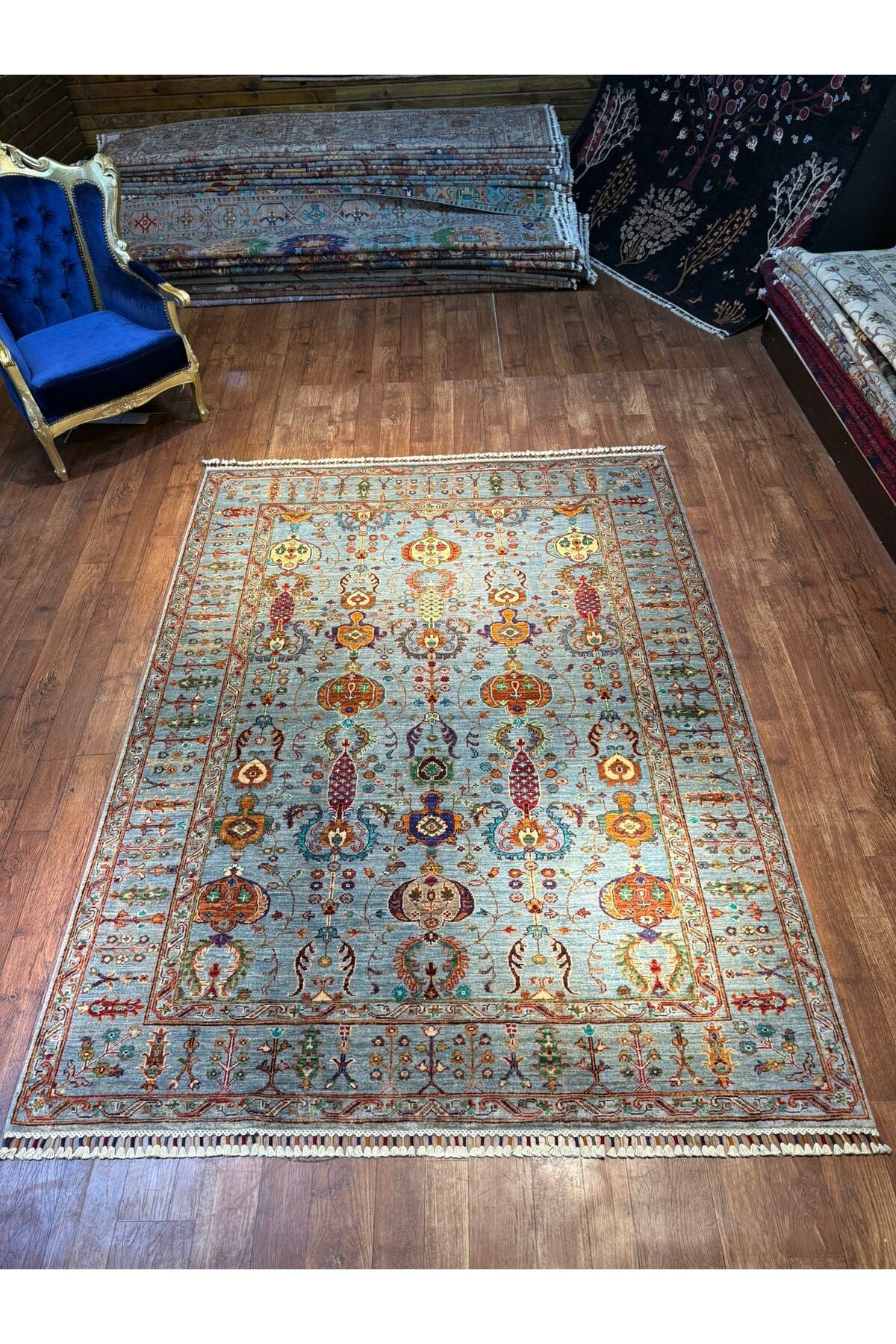 Wool Hand-Woven Afghan Rug