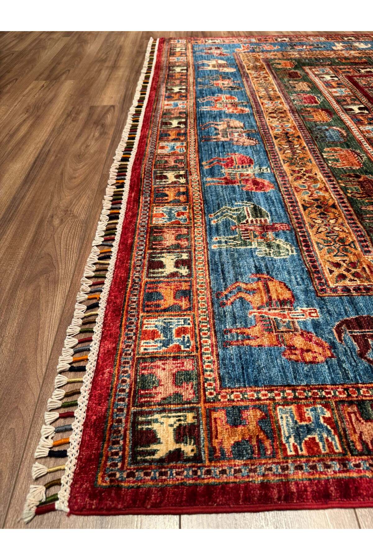 Vog Rug Pazirik Hand-Woven Natural Dye Wool Rug 200x310 Turkish Knot Orijinal Tarihi Pattern - MALLTURK