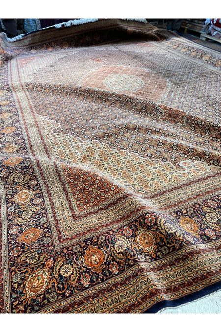 RD RAMAZAN DAG Hand Rug Art Hand-Woven Iranian Mahi Rug Wool Blend Premium Quality Size 400x300 - MALLTURK