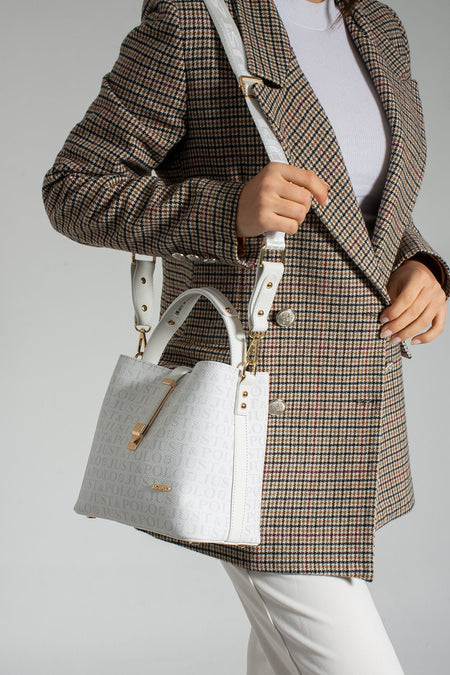 Just Polo Women's White Shoulder Bag - MALLTURK