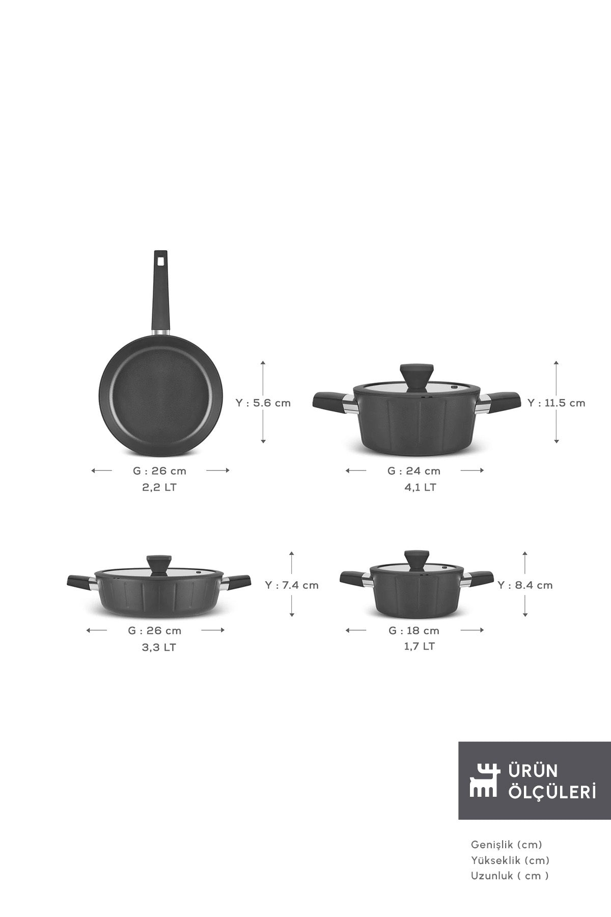 Karaca Biodiamond Regnum Induction Compatible 7 Piece Cookware Set - MALLTURK