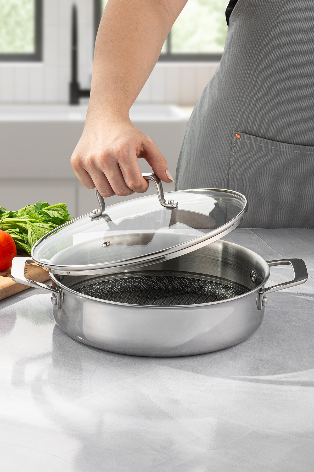 Emsan Pro Tri Ply Saute Pan