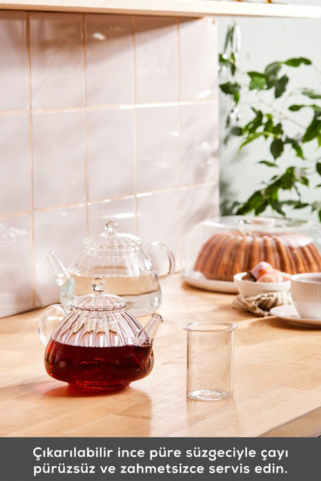 Karaca Lori Borosilicate Glass Mini Teapot - MALLTURK