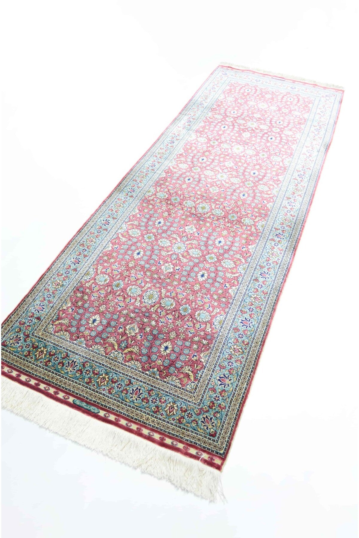 Handmade Pure Silk Hand-Woven Kayseri Rug Runner 73x215 cm (1.57 m2) - MALLTURK