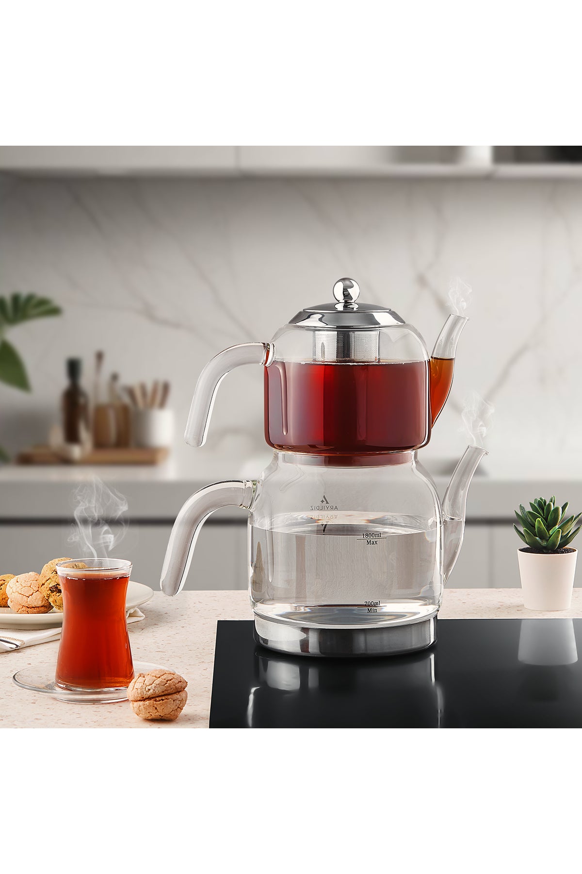 Aryildiz Brillante Glass Teapot - MALLTURK