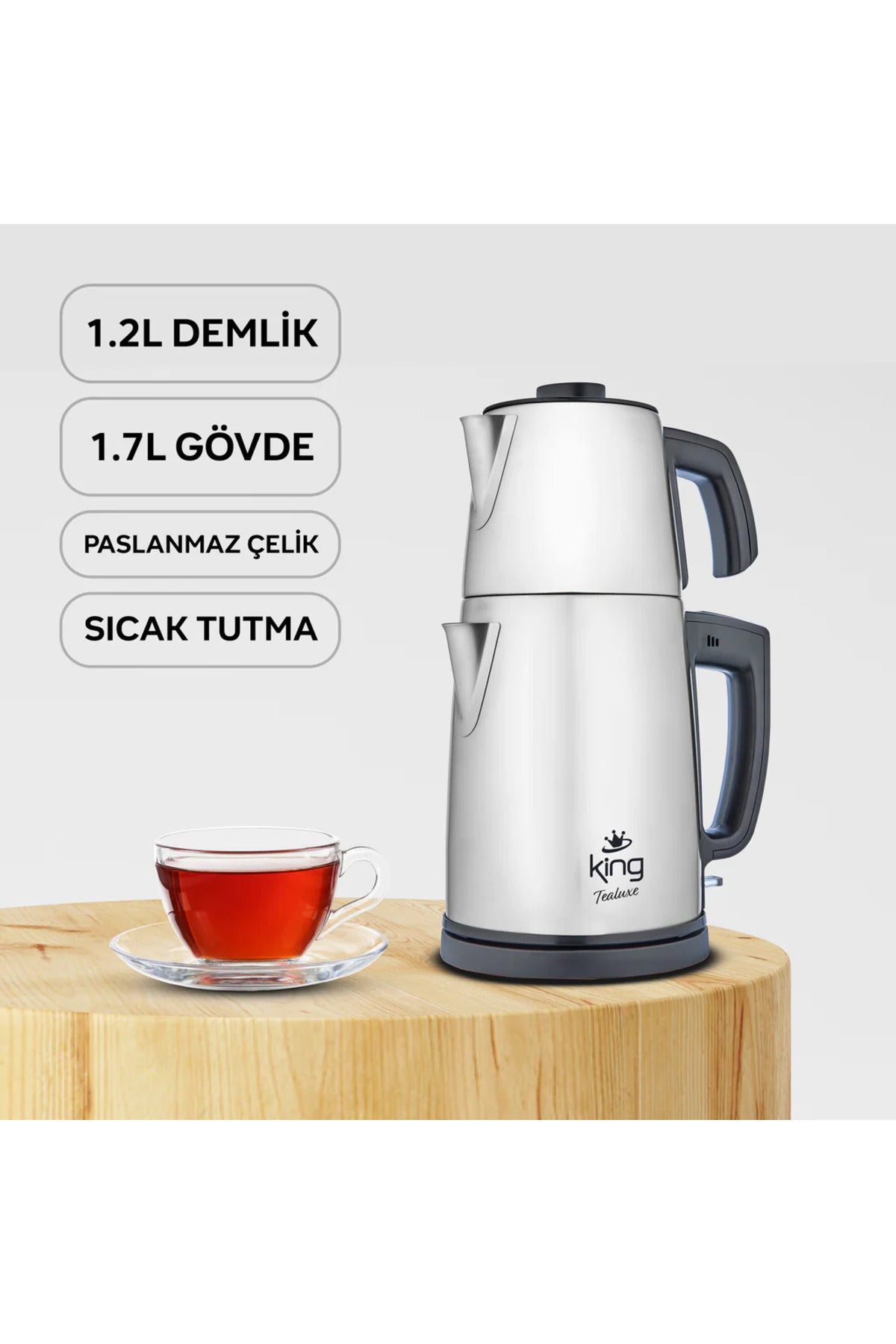 King TEALUXE KCM334 Stainless Steel Tea Maker - MALLTURK
