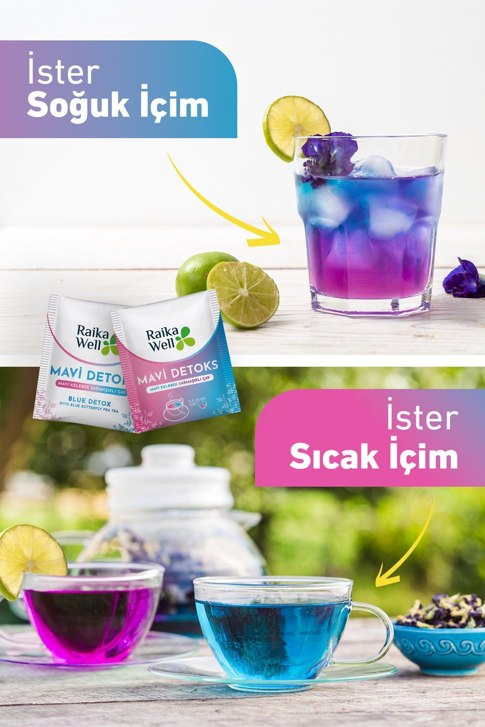 raikawell Blue Butterfly Pea Tea Detox Tea