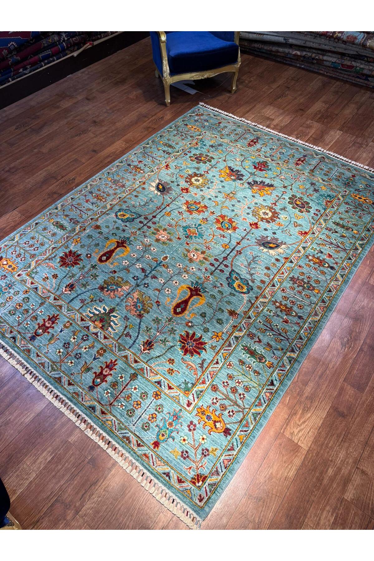 Wool Hand-Woven Afghan Rug