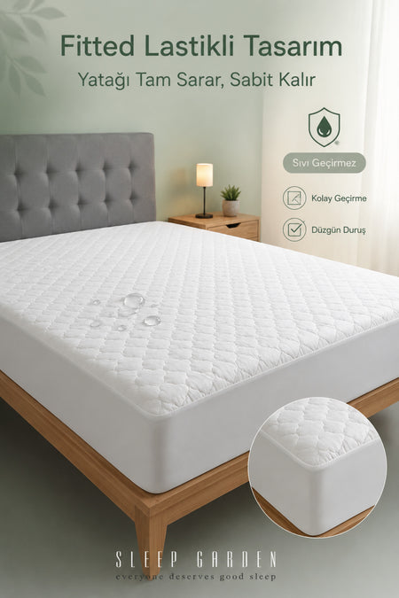 Sleep Garden Natura Collection Waterproof Fitted Mattress Protector - MALLTURK